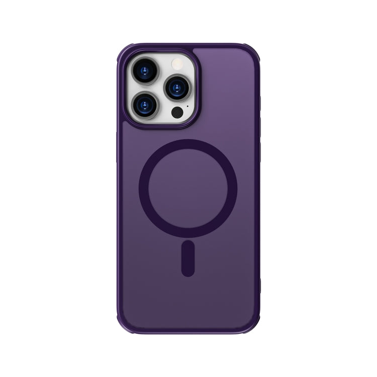 For iPhone 15 Pro Colorful MagSafe PC + TPU Phone Case(Purple) - iPhone 15 Pro Cases by buy2fix | Online Shopping UK | buy2fix