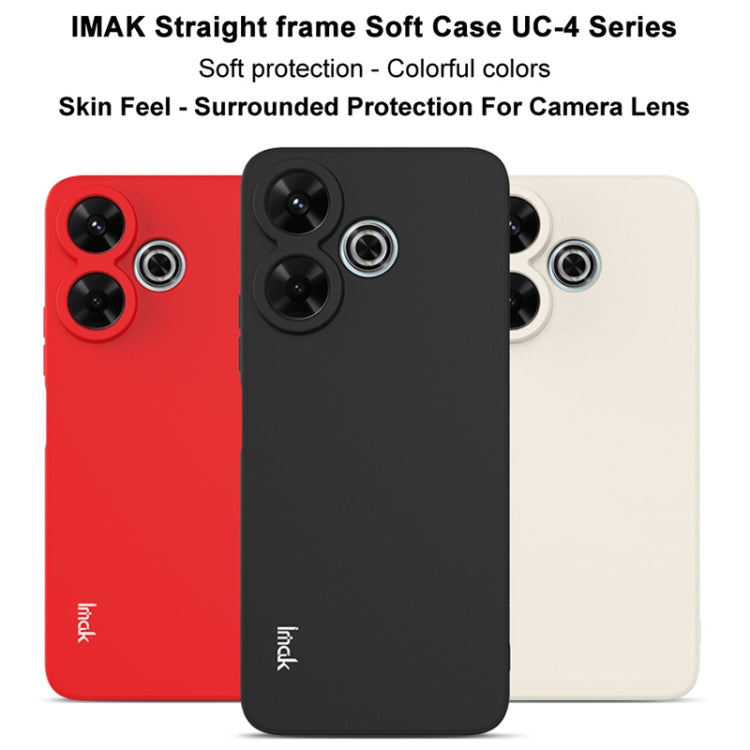 For Xiaomi Redmi 13 4G Global IMAK UC-4 Series Straight Edge TPU Soft Phone Case(White) - Redmi 13 Cases by imak | Online Shopping UK | buy2fix