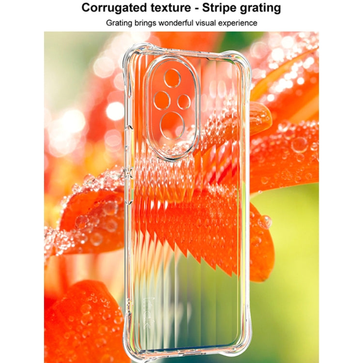 For Honor 200 IMAK Corrugated Texture Airbag TPU Phone Case(Transparent Black) - Honor Cases by imak | Online Shopping UK | buy2fix