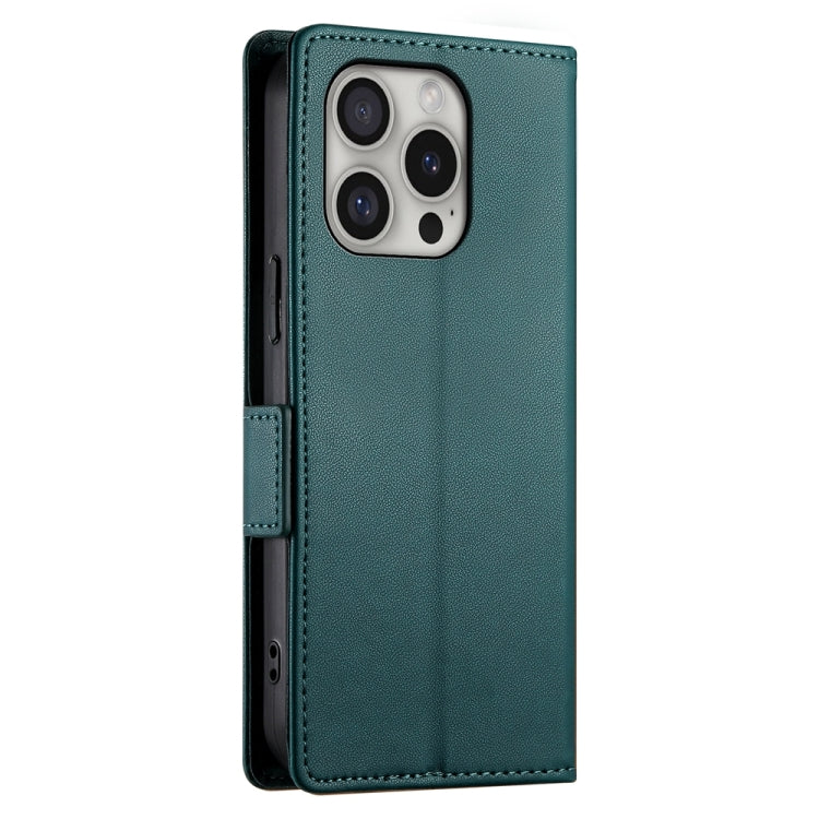 For iPhone 16 Pro Side Buckle Magnetic Frosted Leather Phone Case(Dark Green) - iPhone 16 Pro Cases by buy2fix | Online Shopping UK | buy2fix