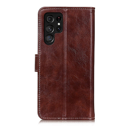 For Samsung Galaxy S25 Ultra 5G Retro Crazy Horse Texture Leather Phone Case(Brown) - Galaxy S25 Ultra 5G Cases by buy2fix | Online Shopping UK | buy2fix