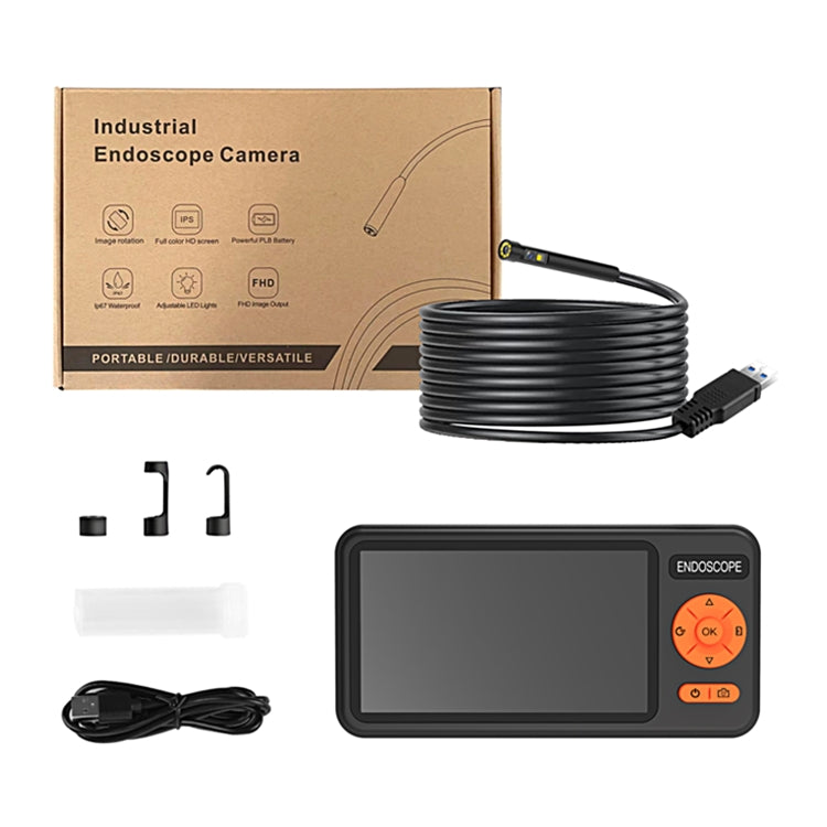 T29 5 inch IPS Screen 3.9mm Single Lens IP67 Waterproof Industrial Endoscope With Bracket, Length:5m -  by buy2fix | Online Shopping UK | buy2fix