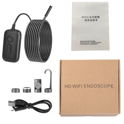 Y15 8mm Single Camera WiFi Connected Hard Cable HD Industrial Endoscope, Length:5m(Black) -  by buy2fix | Online Shopping UK | buy2fix