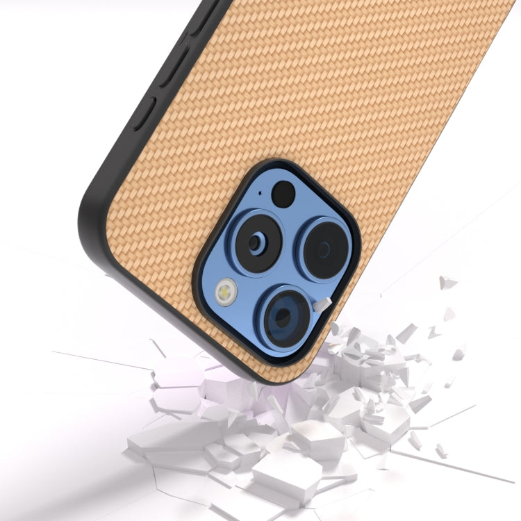 For iPhone 16 Pro Max Carbon Fiber Texture Protective Phone Case(Gold) - iPhone 16 Pro Max Cases by buy2fix | Online Shopping UK | buy2fix