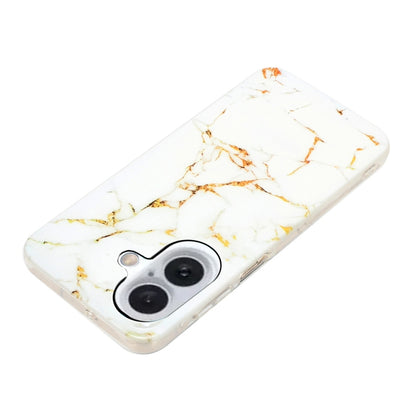 For iPhone 16 IMD Marble TPU Phone Case(White) - iPhone 16 Cases by buy2fix | Online Shopping UK | buy2fix