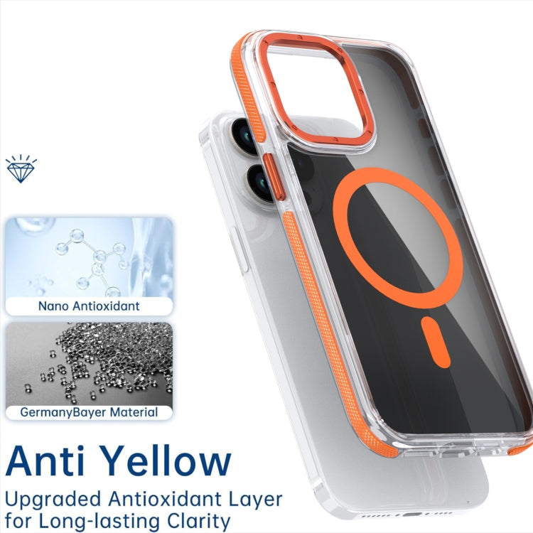 For iPhone 16 Pro Max Magsafe Dual-Color Transparent Black Full Coverage Phone Case(White) - iPhone 16 Pro Max Cases by buy2fix | Online Shopping UK | buy2fix