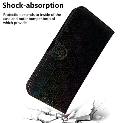 For Samsung Galaxy S25 5G Colorful Magnetic Buckle Leather Phone Case(Black) - Galaxy S25 5G Cases by buy2fix | Online Shopping UK | buy2fix