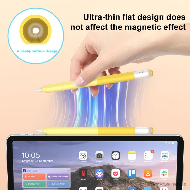 For Apple Pencil USB-C Gradient Silicone Stylus Protective Case(Yellow) - Pencil Accessories by buy2fix | Online Shopping UK | buy2fix