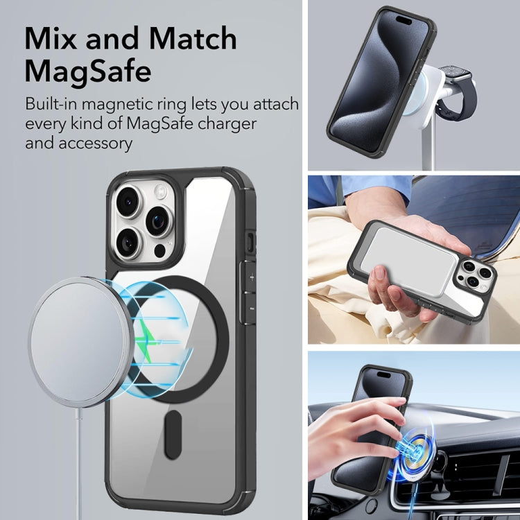 For iPhone 11 MagSafe Acrylic Hybrid TPU Phone Case(Black + White) - iPhone 11 Cases by buy2fix | Online Shopping UK | buy2fix