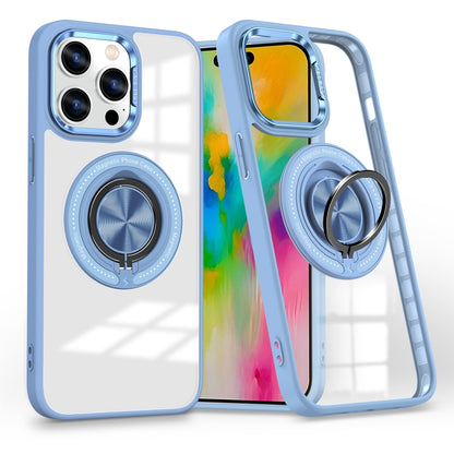 For iPhone 16 Pro Max Magnetic Rotating Ring Holder Phone Case(Light Blue) - iPhone 16 Pro Max Cases by buy2fix | Online Shopping UK | buy2fix