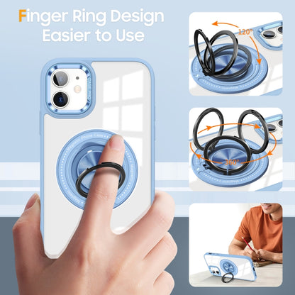 For iPhone 16 Magnetic Rotating Ring Holder Phone Case(Light Blue) - iPhone 16 Cases by buy2fix | Online Shopping UK | buy2fix