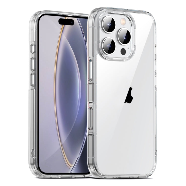 For iPhone 16 Pro PC Hybrid TPU Full Coverage Shockproof Phone Case(Transparent) - iPhone 16 Pro Cases by buy2fix | Online Shopping UK | buy2fix