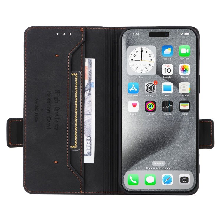 For iPhone 16 Pro Magnetic Clasp Leather Phone Case(Black) - iPhone 16 Pro Cases by buy2fix | Online Shopping UK | buy2fix