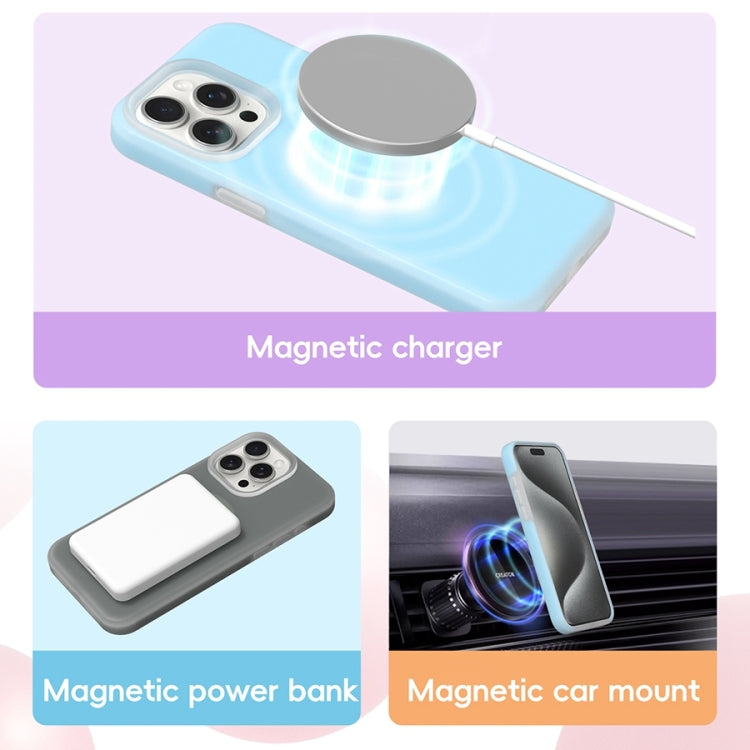 For iPhone 16 Jelly Liquid Silicone MagSafe Magnetic Phone Case(White) - iPhone 16 Cases by buy2fix | Online Shopping UK | buy2fix