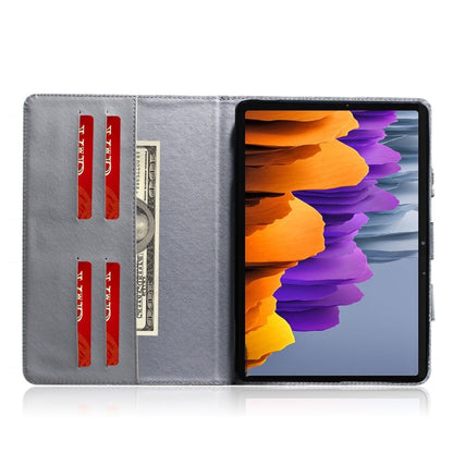 For Samsung Galaxy Tab S7 T870 (2020) 3D Colored Drawing Horizontal Flip Leather Case with Holder & Card Slot & Wallet & Handle(Lion) - Other Galaxy Tab PC by buy2fix | Online Shopping UK | buy2fix