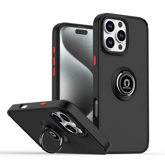 For iPhone 16 Pro Max Q Shadow 1 Series TPU + PC Phone Case with Ring(Black+Red) - iPhone 16 Pro Max Cases by buy2fix | Online Shopping UK | buy2fix