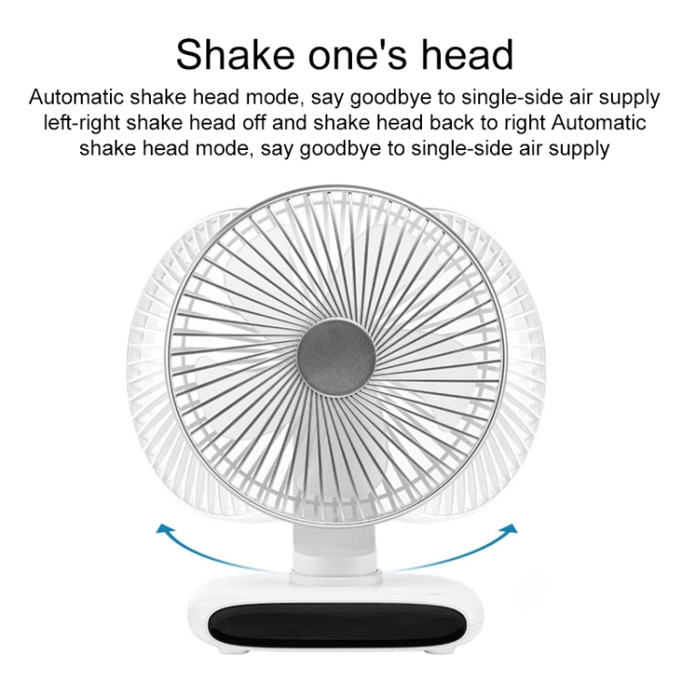 N702 Smart Digital Display Desktop Oscillating Fan(White) - Electric Fans by buy2fix | Online Shopping UK | buy2fix