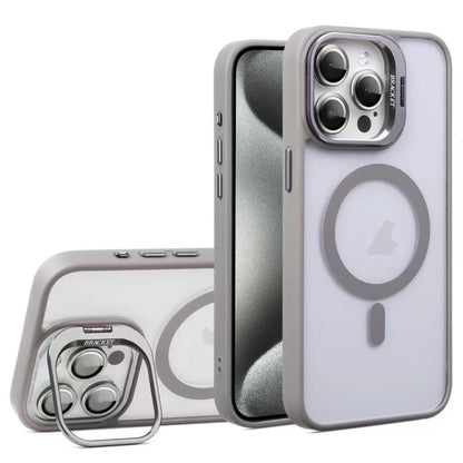 For iPhone 15 Pro U1 Invisible Lens Holder Acrylic + TPU MagSafe Magnetic Phone Case(Grey) - iPhone 15 Pro Cases by buy2fix | Online Shopping UK | buy2fix