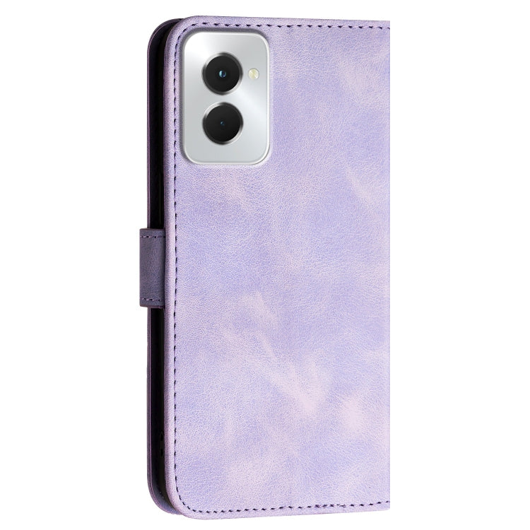 For Motorola Moto G Power 5G 2024 YX0080 Grid Butterfly Embossed Pattern Flip Leather Phone Case with Lanyard(Light Purple) - Motorola Cases by buy2fix | Online Shopping UK | buy2fix