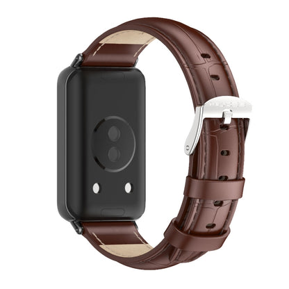 For Honor Band 9 MIJOBS Cowhide Leather Watch Band(Bamboo Coffee Black) - Watch Bands by MIJOBS | Online Shopping UK | buy2fix