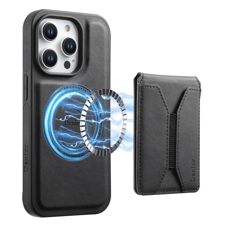 For iPhone 16 Pro Denior D17 Skin Feel MagSafe Detachable Card Slot Phone Case(Black) - iPhone 16 Pro Cases by Denior | Online Shopping UK | buy2fix