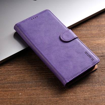 For iPhone 16 Pro N.BEKUS CSJ-P1 Solid Color Leather Phone Case(Purple) - iPhone 16 Pro Cases by N.BEKUS | Online Shopping UK | buy2fix