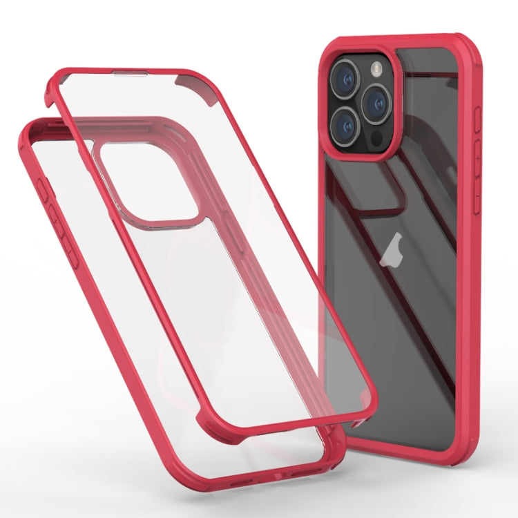 For iPhone 16 Pro Double-sided Plastic Glass Phone Protective Case(Red) - iPhone 16 Pro Cases by buy2fix | Online Shopping UK | buy2fix