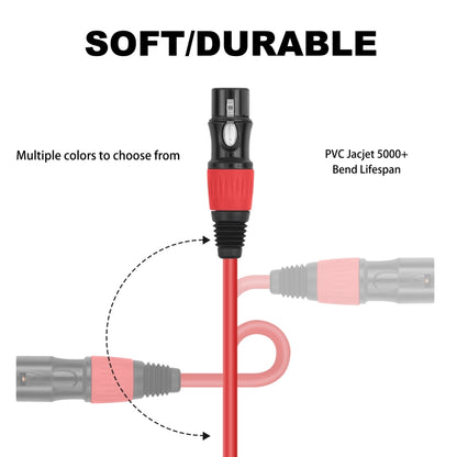 JC1015 XLR 3pin Male to Female Audio Cable, Length:1.8m(Purple) - Microphone Audio Cable & Connector by buy2fix | Online Shopping UK | buy2fix