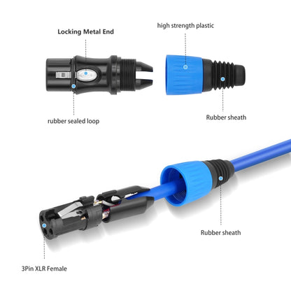 JC1015 XLR 3pin Male to Female Audio Cable, Length:10m(Blue) - Microphone Audio Cable & Connector by buy2fix | Online Shopping UK | buy2fix