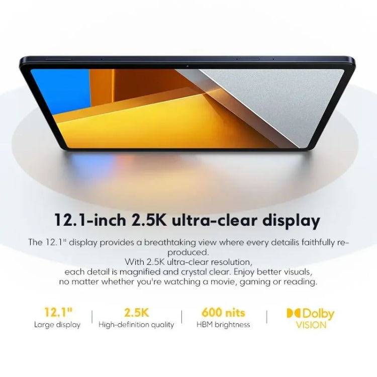 [HK Warehouse] Xiaomi Poco Pad 12.1 inch Tablet PC Global, 8GB+256GB, HyperOS Qualcomm Snapdragon 7s Gen2 Octa Core, 10000mAh Battery(Blue) - Other by Xiaomi | Online Shopping UK | buy2fix