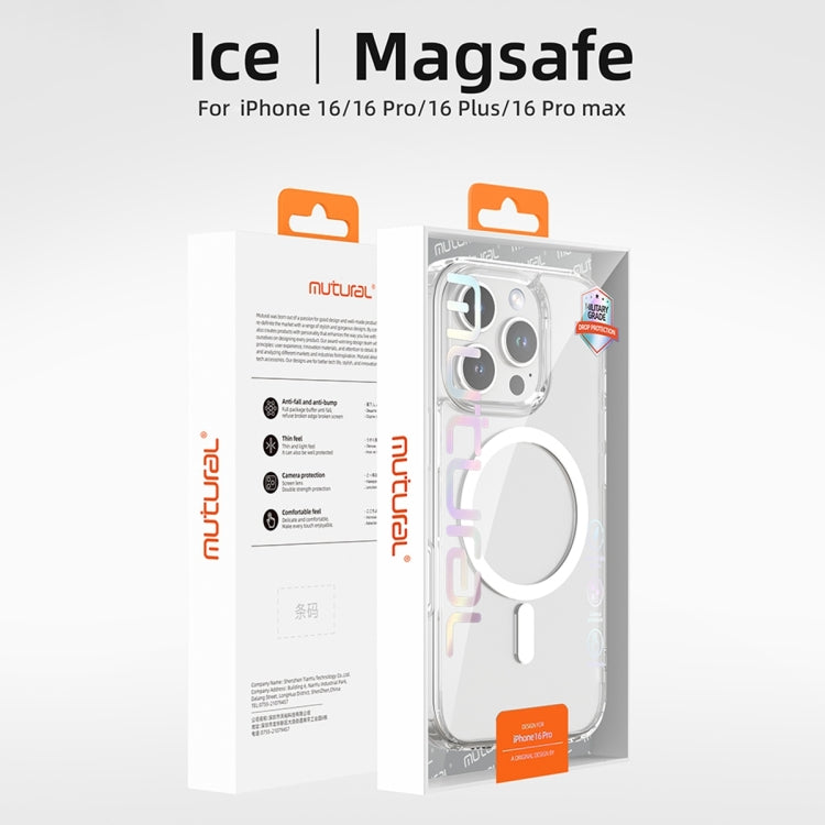 For iPhone 16 Pro Max Mutural Ice Series MagSafe Magnetic TPU Phone Case(Transparent) - iPhone 16 Pro Max Cases by Mutural | Online Shopping UK | buy2fix