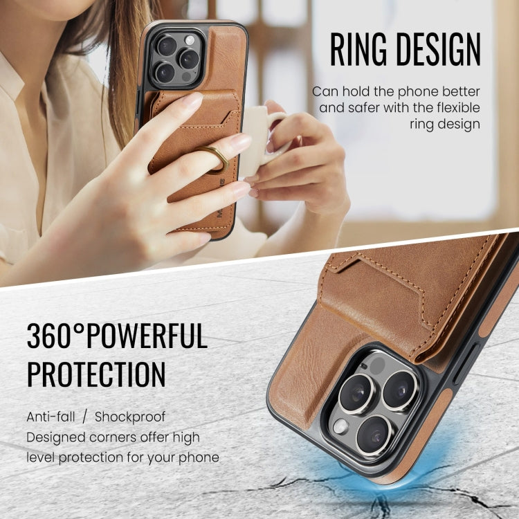 For iPhone 13 Pro Max DG.MING K1 MagSafe Detachable Wallet RFID Back Cover Phone Case(Brown) - iPhone 13 Pro Max Cases by DG.MING | Online Shopping UK | buy2fix