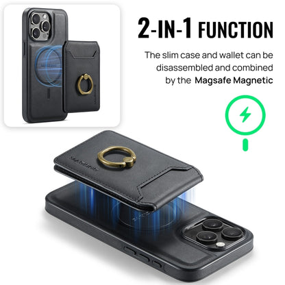 For iPhone 12 Pro Max DG.MING K1 MagSafe Detachable Wallet RFID Back Cover Phone Case(Black) - iPhone 12 Pro Max Cases by DG.MING | Online Shopping UK | buy2fix