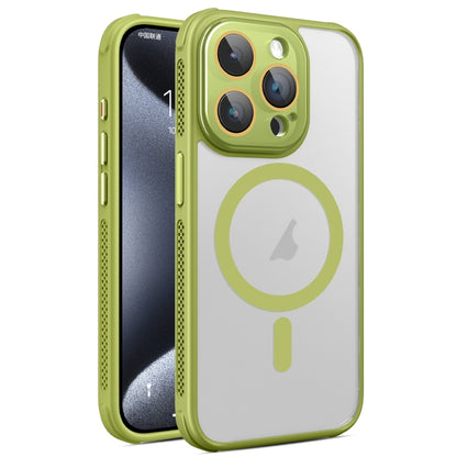 For iPhone 15 Pro Side Cooling Skin Feel Frosted MagSafe Magnetic Phone Case(Green) - iPhone 15 Pro Cases by buy2fix | Online Shopping UK | buy2fix