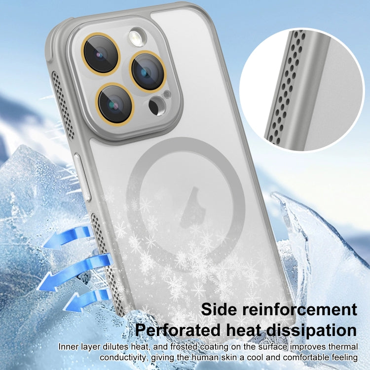 For iPhone 16 Pro Side Cooling Skin Feel Frosted MagSafe Magnetic Phone Case(Green) - iPhone 16 Pro Cases by buy2fix | Online Shopping UK | buy2fix