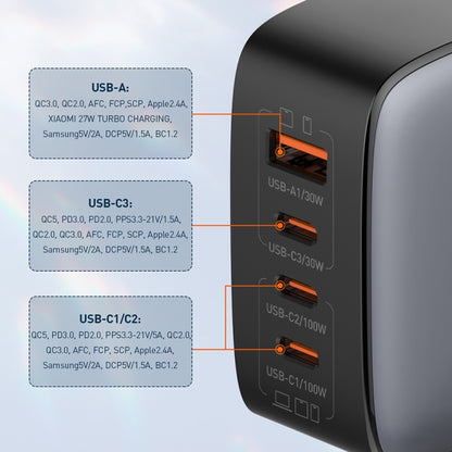 LDNIO Q408 100W GaN USB+3 USB-C / Type-C Interface Charger with 1m 100W USB-C / Type-C to USB-C / Type-C Data Cable, Plug Type:UK Plug(Black) - USB Charger by LDNIO | Online Shopping UK | buy2fix