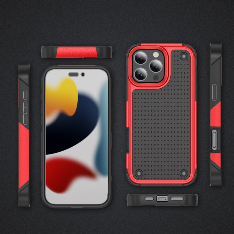 For iPhone 16 Pro PC + TPU Shockproof Protective Phone Case(Red+Black) - iPhone 16 Pro Cases by buy2fix | Online Shopping UK | buy2fix