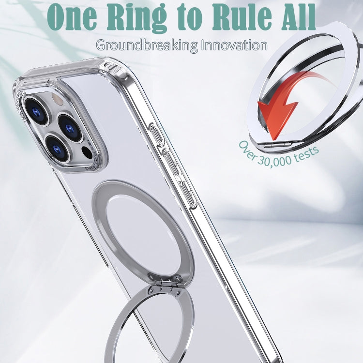 For iPhone 16 Pro Wing Series MagSafe Magnetic Ring Holder Phone Case(Transparent) - iPhone 16 Pro Cases by buy2fix | Online Shopping UK | buy2fix