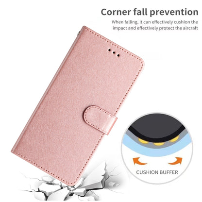 For iPhone 16 Pro Max Silk Texture Horizontal Flip Leather Phone Case(Rose Gold) - iPhone 16 Pro Max Cases by buy2fix | Online Shopping UK | buy2fix