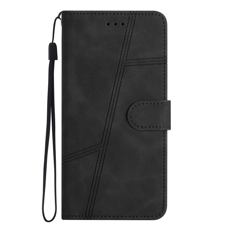 For iPhone 16 Pro Max Skin-feel Stitching Leather Phone Case(Black) - iPhone 16 Pro Max Cases by buy2fix | Online Shopping UK | buy2fix