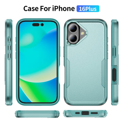 For iPhone 16 Plus Pioneer Armor Heavy Duty PC + TPU Phone Case(Green) - iPhone 16 Plus Cases by buy2fix | Online Shopping UK | buy2fix