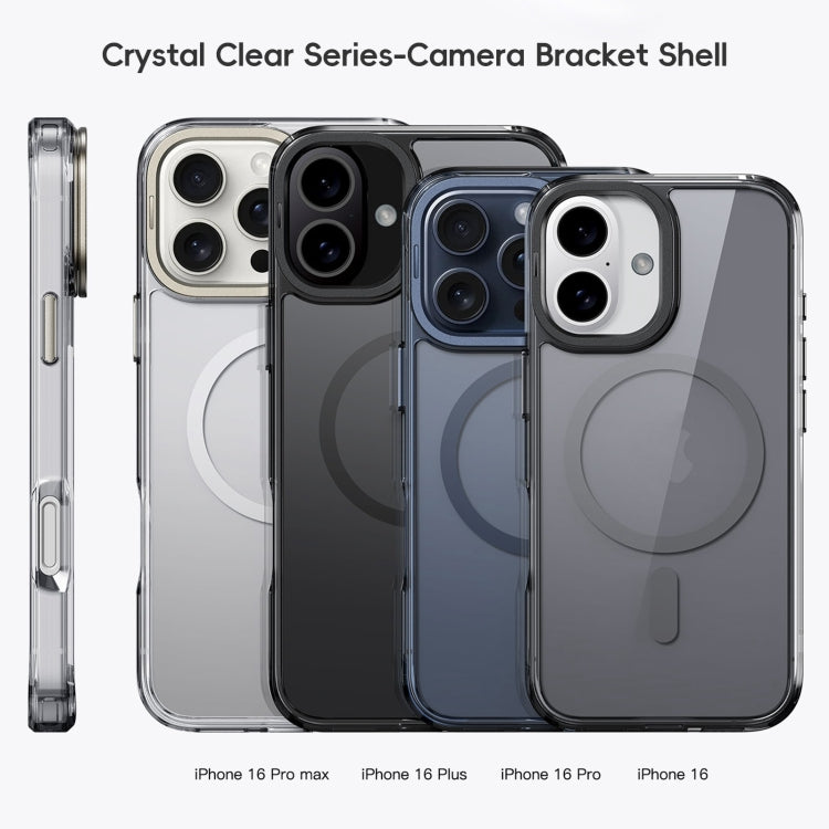 For iPhone 16 Pro Max Mirror Crystal Clear Lens Holder MagSafe Magnetic Phone Case(Transparent) - iPhone 16 Pro Max Cases by buy2fix | Online Shopping UK | buy2fix