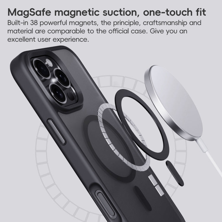 For iPhone 16 Frosted MagSafe Magnetic Phone Case(Titanium Blue) - iPhone 16 Cases by buy2fix | Online Shopping UK | buy2fix