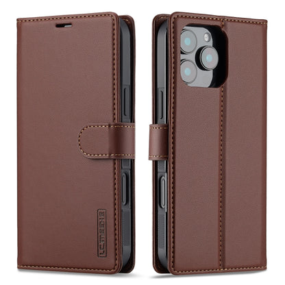 For iPhone 16 Pro Max LC.IMEEKE L2 Series Detachable Magsafe PU Phone Case with Lanyard(Brown) - iPhone 16 Pro Max Cases by LC.IMEEKE | Online Shopping UK | buy2fix