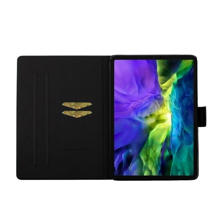 For iPad Pro 11 2024  Colored Drawing Pattern Flip Leather Smart Tablet Case(Tiger) - iPad Pro 11 2024 Cases by buy2fix | Online Shopping UK | buy2fix