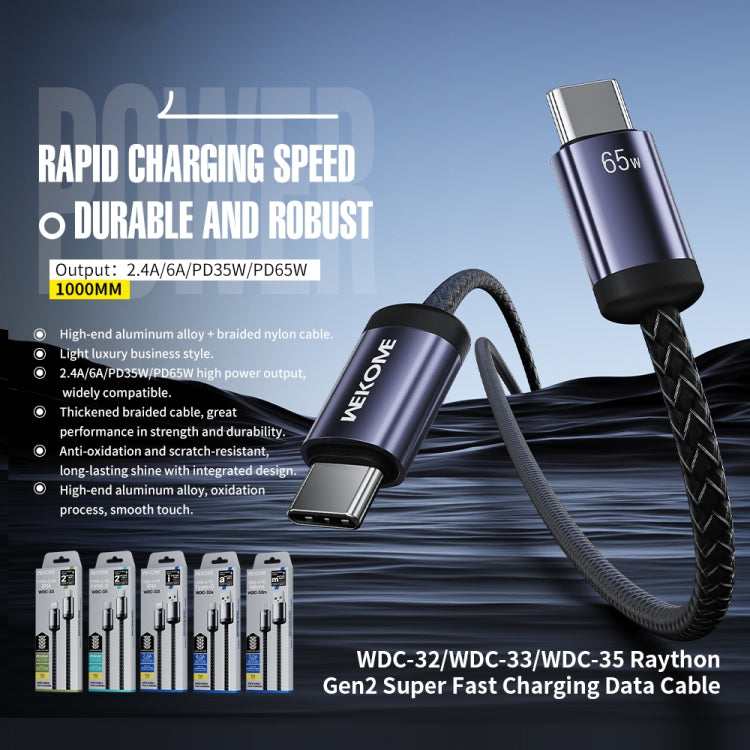 WK WDC-32i Raython Gen2 1m 2.4A USB to 8 Pin Fast Charging Data Cable(Black) - Normal Style Cable by WK | Online Shopping UK | buy2fix