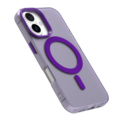 For iPhone 16 Candy Magsafe PC Hybrid TPU Phone Case(Purple) - iPhone 16 Cases by buy2fix | Online Shopping UK | buy2fix