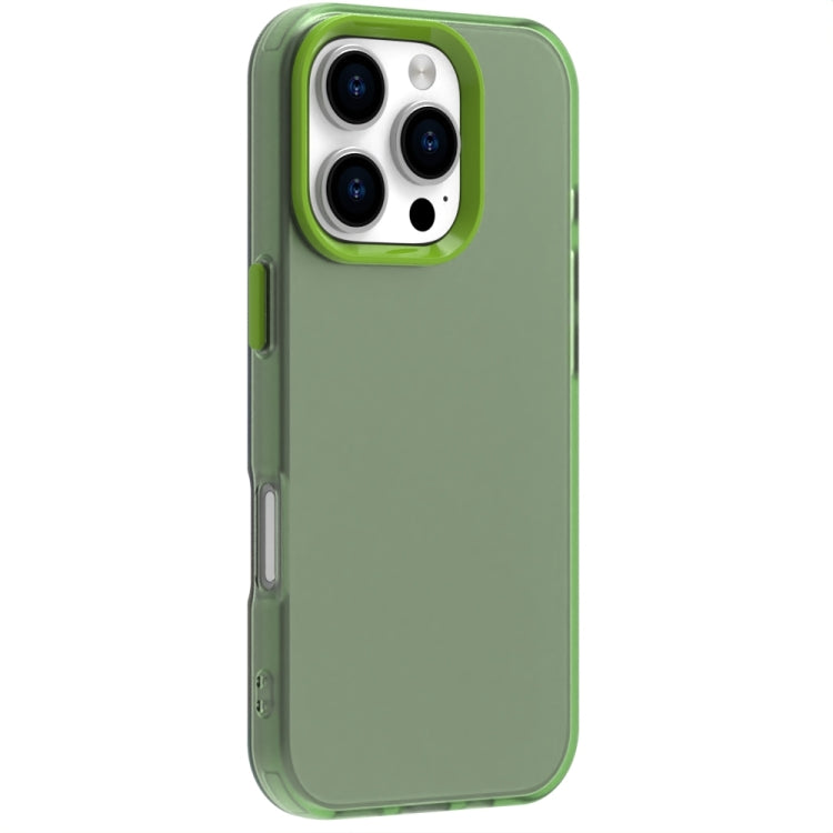 For iPhone 16 Pro Candy PC Hybrid TPU Shockproof Phone Case(Green) - iPhone 16 Pro Cases by buy2fix | Online Shopping UK | buy2fix