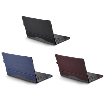 For Dell Latitude 7455 14 inch Leather Laptop Shockproof Protective Case(Dark Blue) - Screen & Keyboard Cover by buy2fix | Online Shopping UK | buy2fix