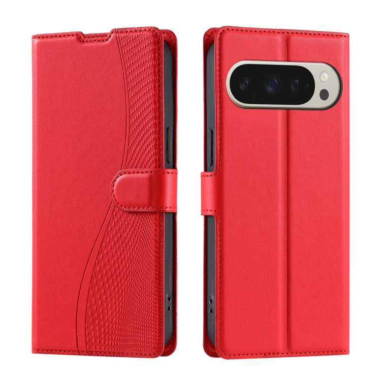 For Google Pixel 9 Pro XL Voltage Ultra-thin Dot Leather Phone Case(Red) - Google Cases by buy2fix | Online Shopping UK | buy2fix